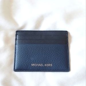 NWT Michael Kors Mens Cooper Pebbled Leather Tall Card Case *With Gift Box*